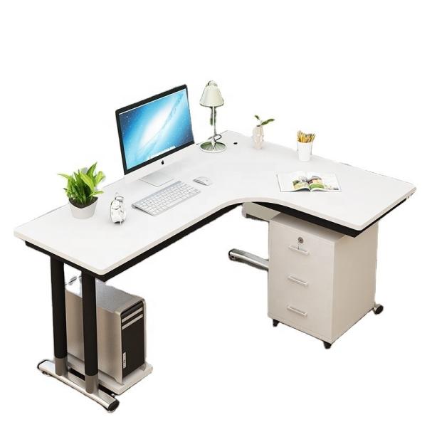Cheap Wooden L Shape Office Workstation Desk With Lifting Function for sale