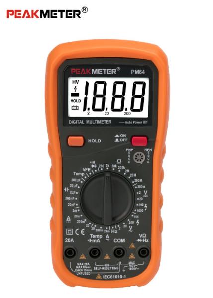 Cheap Auto Power Off Handheld Digital Multimeter 2000 Counts Transistor Diode Tester for sale