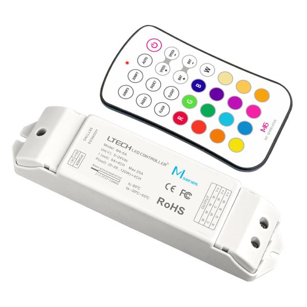 Led Light Strip Rf Controller , Led Strip Light Dimmer Unit With Wireless