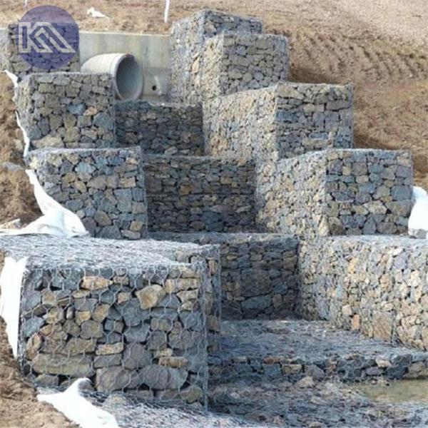 Customized 2 X 1 X 1 m Gabion Box Wire Mesh Netting for Flood Control Project