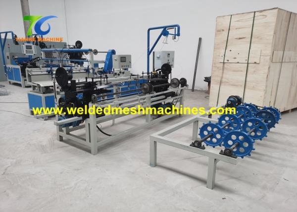Cheap Double Wire PLC Chain Link Fencing Making Machine 180m2/H Twisted Mesh for sale