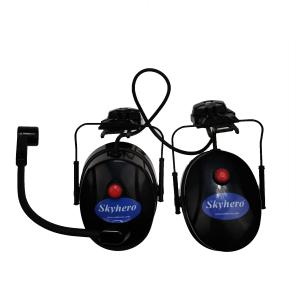 Paramotor helmet headset with Dynamic noise cancelling or electret microphone high noise cancelling