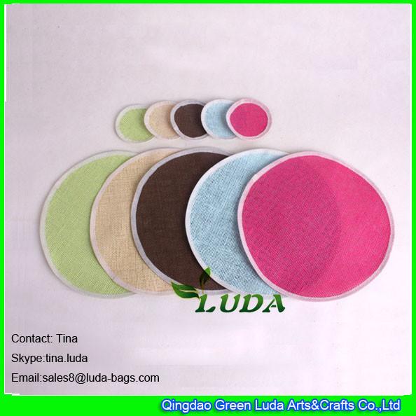 Cheap LUDA custom recylced restaurant paper straw costers and placemats for sale