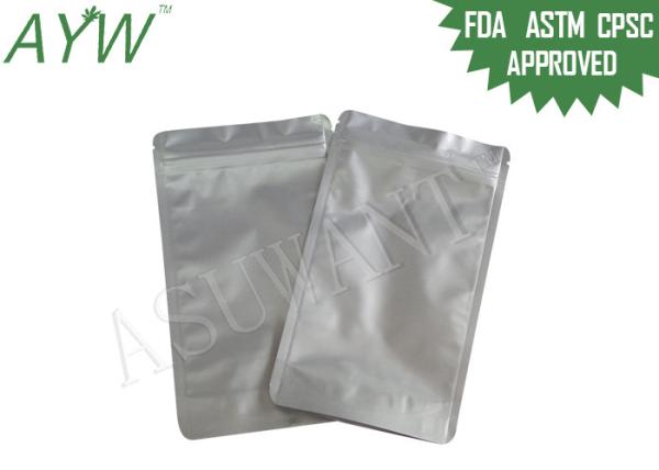 Cheap Oxidizer Proof Stand Up Resealable Foil Bags 8oz / 226g For Tobacco Leaf for sale