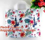 Custom Printed Stand Up Block BottomSoft Loop Handle Plastic Carrier Shopping