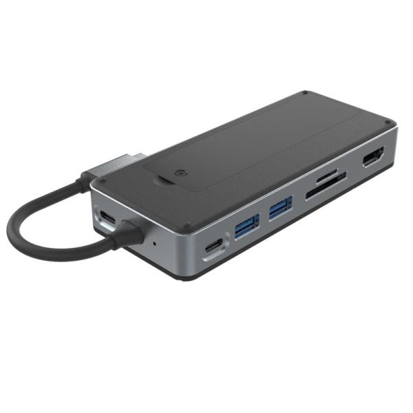 Cheap 10Gbps USB C Hub With M.2 SSD 10-In-1 USB-C Docking Station For Macbook Laptop for sale