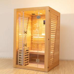 Best Indoor 3KW Hemlock Wood Traditional Steam 2 Person Sauna Room Luxurious wholesale