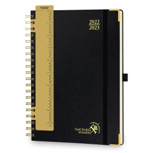 China Black Hardcover Weekly Academic Planner Customized Logo Printing on sale