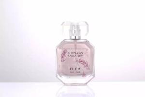 China Luxury Glass Empty Perfume Bottles Bulk Embossed Logo With Surlyn Cap on sale