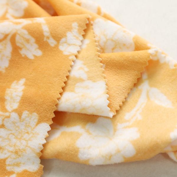 Cheap Flower Pattern Printed Super Soft Fabric 280gsm Double Side Polyester for sale