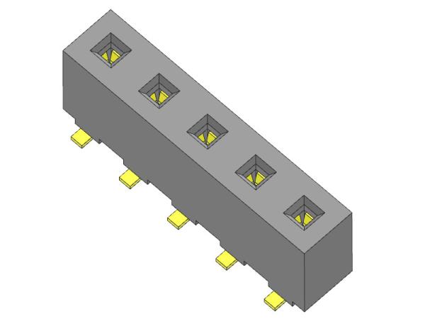 Cheap Female Header Connector 5.08mm Single Row SMT TYPE 1*2PIN To 1*20PIN H=8.90mm for sale