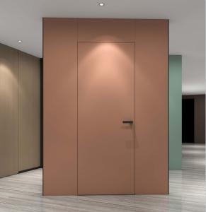 Best Elegant Minimalist Design Interior Hidden Door With Rgouge Red Color wholesale