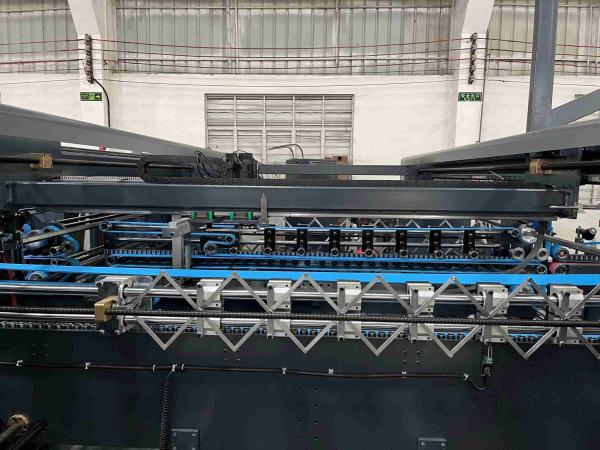 Cheap Fully Automatic Carton Folder Gluer  Stitcher Machine With Suction Belt Feeding for sale