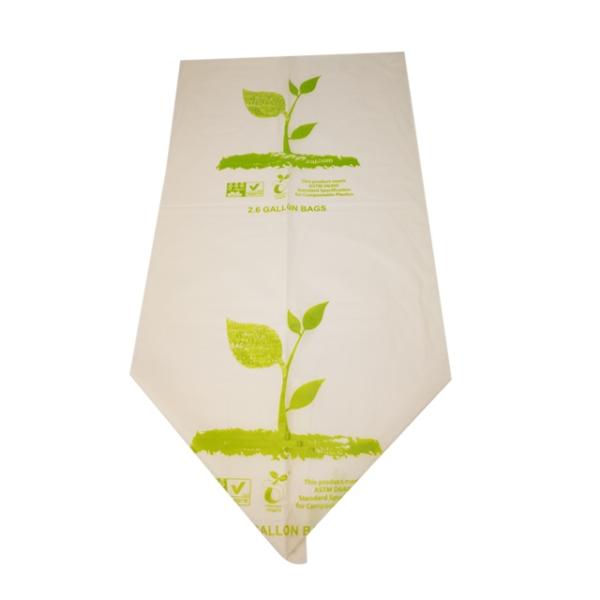 100% Biodegradable Disposable Compostable Garbage Bag, Biodegradable Kitchen Bin Liner Compostable Flat Trash Bag On Rol