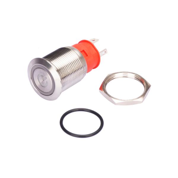 Cheap 19mm Stainless Push Button Switch Led Illuminated 10A Momentary Latching for sale