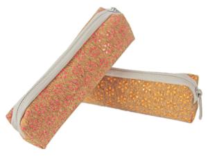 Best 18.5*4.5cm Lightweight Cork Pencil Case With Flower Hollow Carved Pattern wholesale
