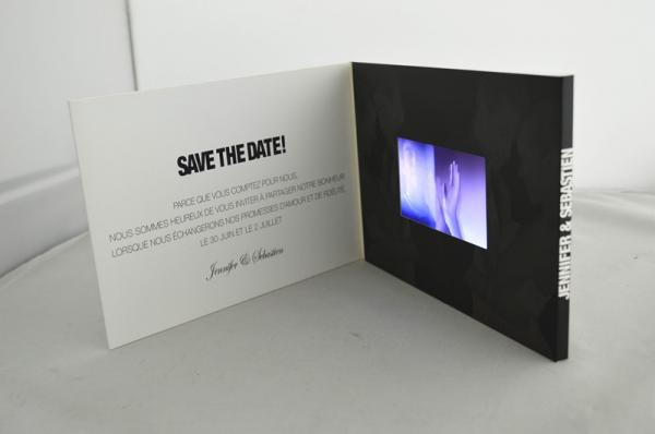 Cheap 10.1 Inch Invitation Video Card , Coating Paper Digital Video Brochure for sale