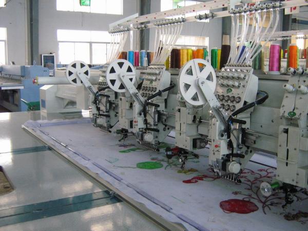 Cheap 8'' Monitor Computer Controlled Embroidery Machine For Flat / Coiling / Sequin for sale