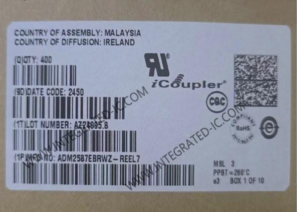 Cheap ADM2587EBRWZ Signal and Power Isolated RS-485 Transceiver with 15 kV ESD Protection for sale