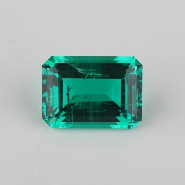 Cheap 7*9mm Octagon Emerald Cut Green Synthetic Emerald Stone Forever One Color Moissanite for sale