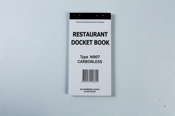 Cheap N007 Two Part Yellow Board Paper AU Docket Book Set with Bond Paper for sale