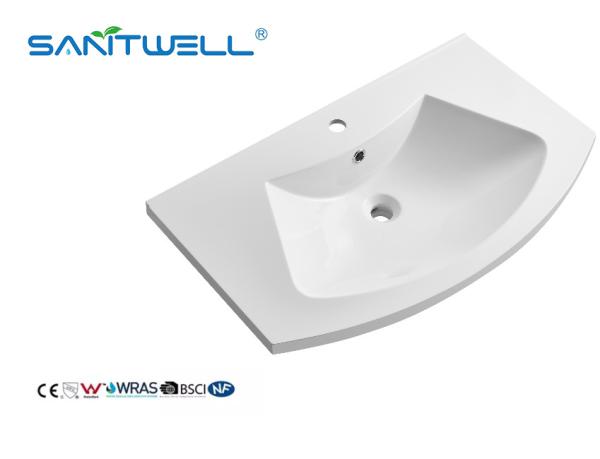 Cheap Special Models New Design SWS800-2 Sanitary Ware Artificial Stone Basins Unique Shape Glossy White Washing Hand Basins for sale