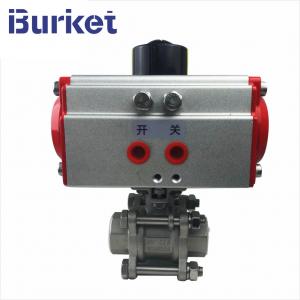 Best Thread type ss304 motorized pneumatic Three-sheet ball valves with pneumatic actuator wholesale