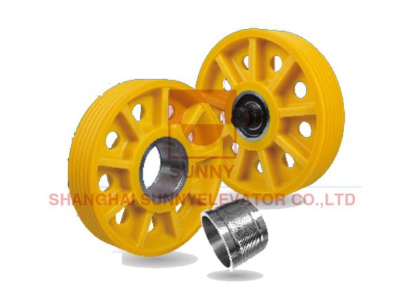 Cheap 450kg Load Mc Nylon Elevator Pulley For Villa Home Lift Traction Elevator System for sale