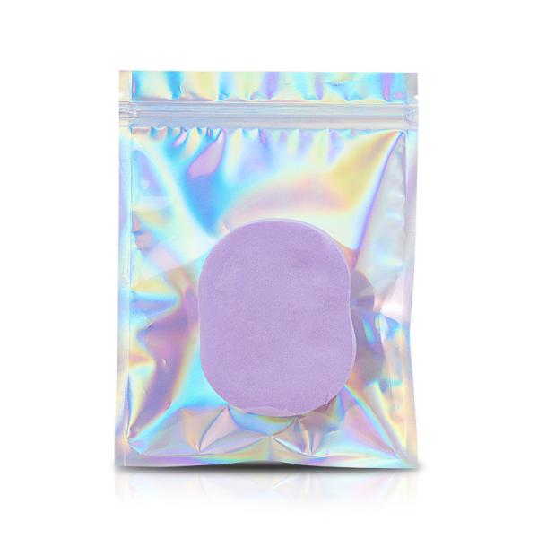 Cheap Bright Surface Resealable Zipper Bags Rainbow Color Laser Holographic for sale