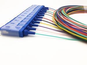 China Color Coded SC/UPC Unjacketed 900um Fiber Optic Pigtail on sale