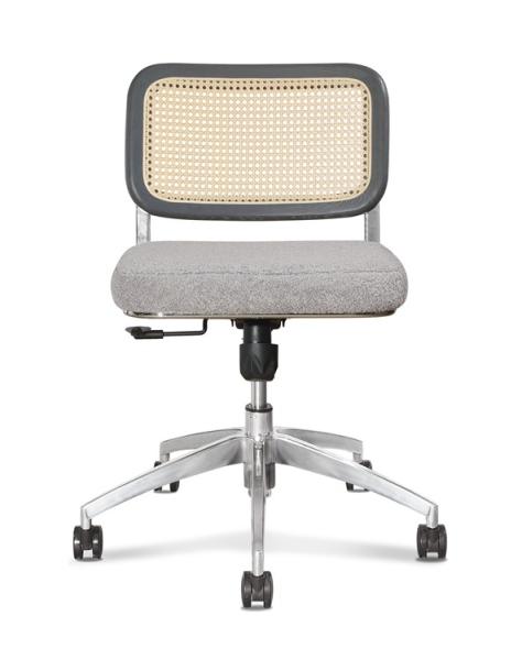 Cheap Executive Rattan Office Chairs 29 Cm Back Wooden Grey With Lumbar Support 83cm for sale