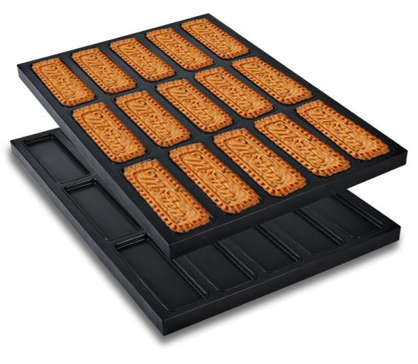 Cheap 50x72x3cm Rectangular Bayonet Plate Sesame Pancake Date Cake Baking Mold for sale