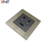 Office Multiple Wall Mount / Partition Power Socket with USB Charger & Network