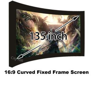 China Home Theater Curved Screen 135 Inch 16:9 Format DIY Wall Mounted Projector Screen on sale