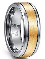 Cheap Men's Tungsten Carbide Zircon Wedding Ring with Setting Inlay Technology for sale