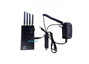 Best 2w Portable Cell Phone GPS Jammer 200mA/h With Fan 4 Antennas DIP Adjust wholesale