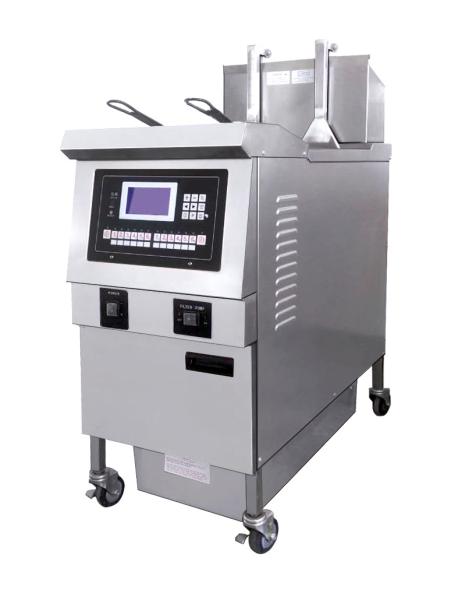 Cheap Auto Lift&Down One Pot Two Baskets Gas Heating Chips Open Deep Fryer for sale