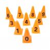 23cm Orange Training Cones , Digital Sign Barrel Small Football Cones for sale