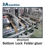 PLC Controlled SHH 800AG-2 Automatic Bottom Lock Box Gluing Machine for Easy