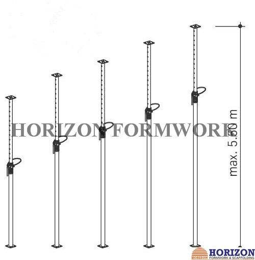 EN1065 Adjustable Scaffolding Prop High Loading Capacity 20KN And 30KN