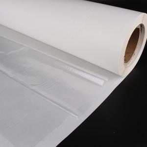 China Translucent 0.10mm Hot Melt Glue Film Textile Fabric Patchs PES on sale