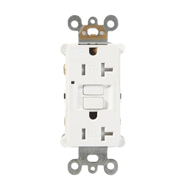 Cheap 125V 20A Slim GFCI Electrical Outlet Self Test Grounding Fault Interruptor for sale