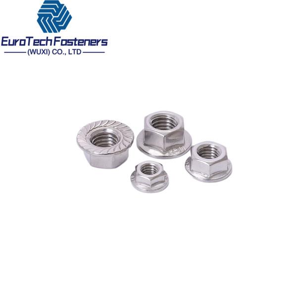 Cheap Hexagon Flange Nuts Din 6923 Iso 4161 M10 M12 M14x1 5 M16x1 5 M8 A2 With Serration for sale