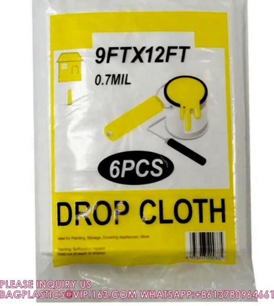 Cheap HDPE/LDPE Plastic Cover Sheets For Painting Custom Made Drop Sheet dust sheet drop cloth dust cloth dust cover for sale