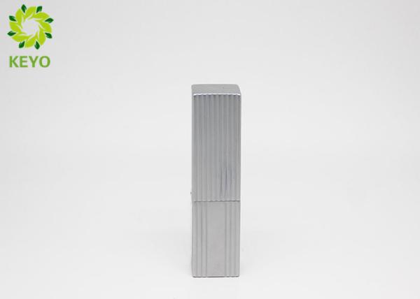 Cheap Silver Color Personalized Lipstick Tubes Square Shape With Strong Magnet for sale