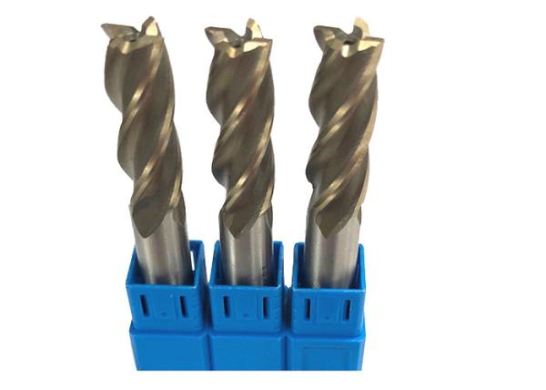 Cheap TC Coating HSS End Mill Cutting Tools / Metal High Speed Steel End Mills for sale
