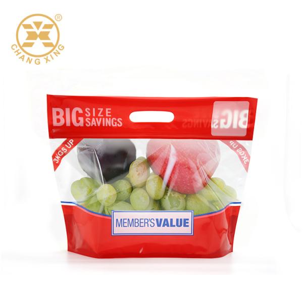 Cheap VMPET Antifog Bopp Fruits Recyclable Stand Up Pouches Resealable Transparent Plastic Bag for sale