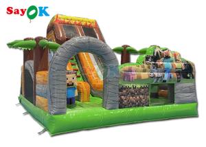 China Outdoor Inflatable Slide 21.3FT Inflatable Bouncy Castle Slide Kids Slide Bouncer House For Indoor on sale