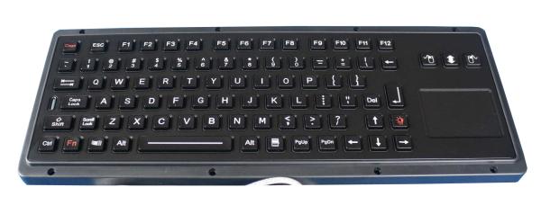 Cheap Black dustproof industrial backlit illuminated keyboard with touchpad RoHS CE for sale