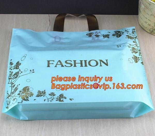 Cheap Soft Loop Handle Plastic Bag With Custom Logo Shopping Bag For Clothing Packaging,Biodegradable Cheap Soft Loop Handle S for sale